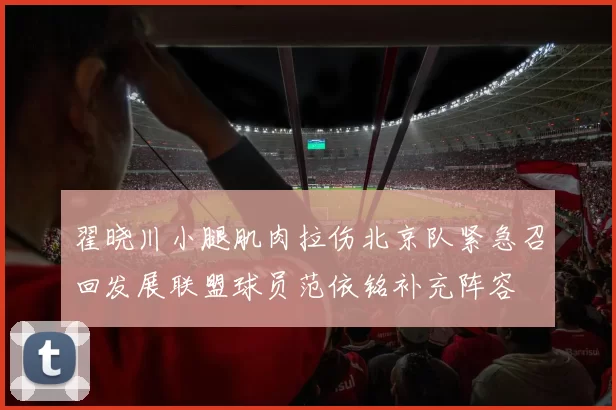 翟晓川小腿肌肉拉伤北京队紧急召回发展联盟球员范依铭补充阵容